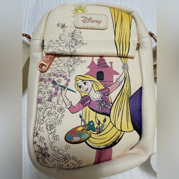 Disney Handbags - Disney Loungefly Rapunzel Tangled Crossbody Bag – Cream Faux Leather – NWT